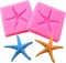 2 Pieces 3D Starfish Silicone Mold DIY Silicone Mold Fondant Pudding